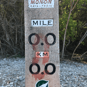 Walking Trail Mile Sign